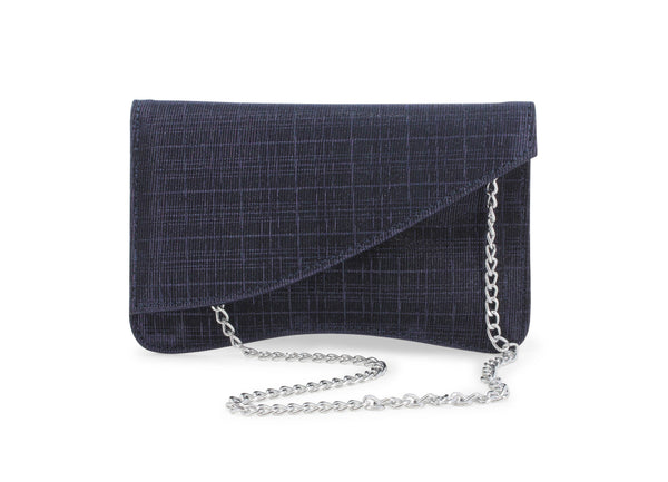 Melluso Pochette da Sera in Tessuto Blu Notte BJ036Z-245921